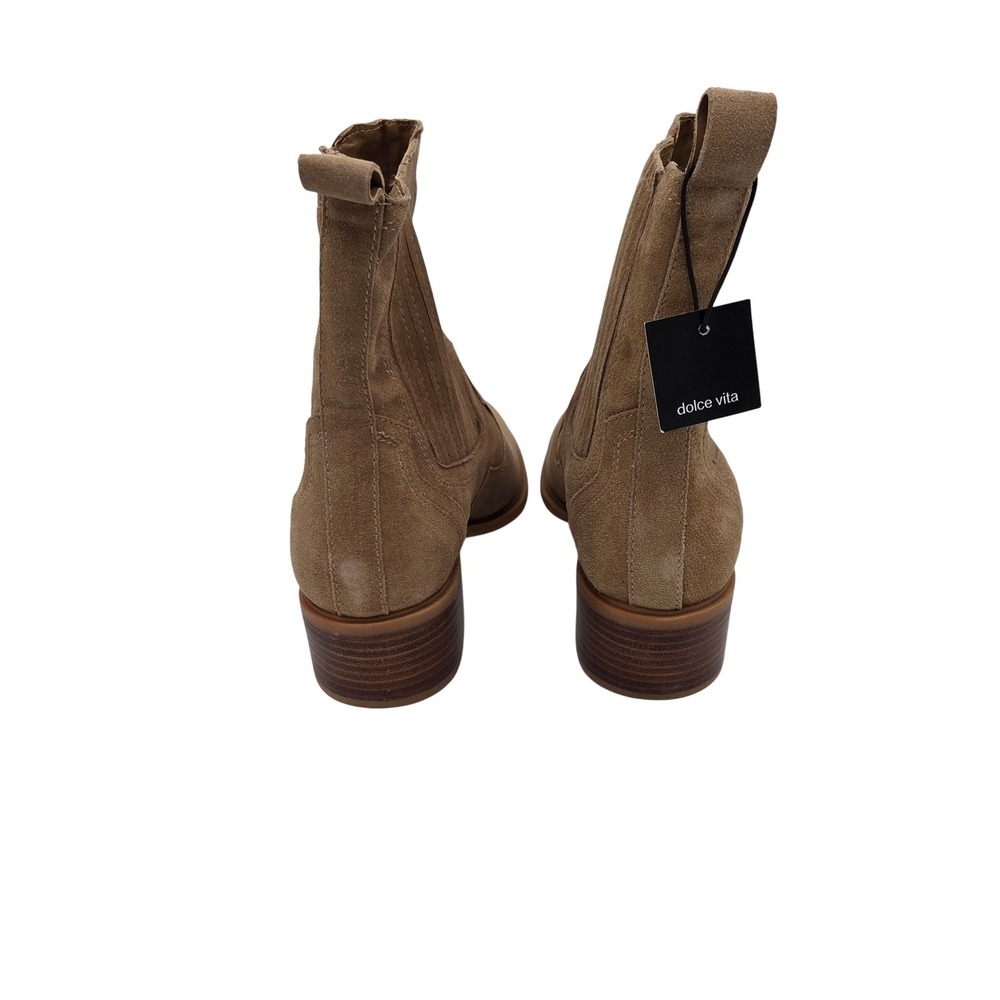 Dolce Vita Senna Waterproof Suede Tan Western Ankle Boot Womens 11 - Picture 5 of 10